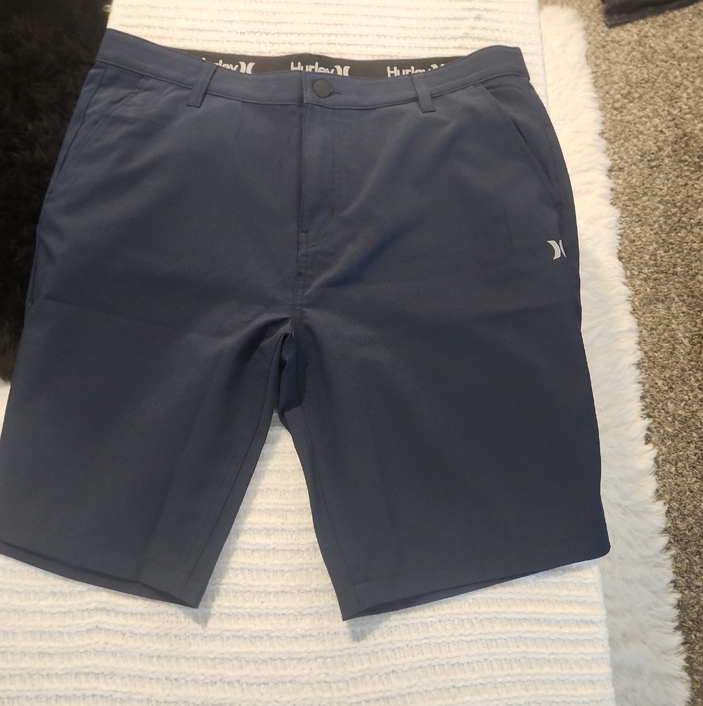 Hurley Men's Navy Performance Flat Front Shorts